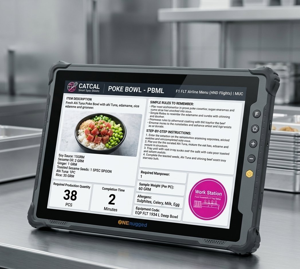 CatCal Smart Spec Sheet on Industrial Tablet